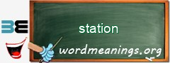 WordMeaning blackboard for station